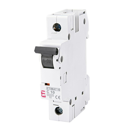 Автоматический выключатель ETIMAT 10 1p C10, 10A, 10kA, 2131714 - 1