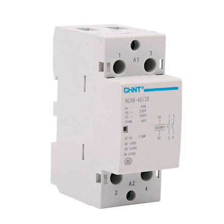 Контактор модульний CHINT NCH8-40/20, 2P, 40A, 256081 - 1