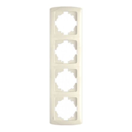 Рамка четверная вертикальная VIKO CARMEN, 90572004, крем - 1