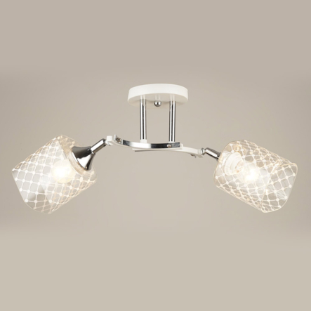 Люстра SIRIUS N4513/2 WT+CH Е27 60W поворотний механізм, біла - 1
