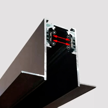 Шина магнитная встраиваемая, Laguna Lighting, 2000х36х65мм, черная