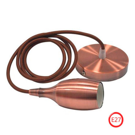 Підвіс метал HOROZ Electric WEBER, Е27, мідь, 021-008-0001-010 - 1