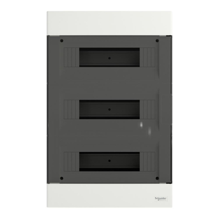 Щит пластиковый Schneider Electric Easy9 EU, врезной, 3 ряд 12 модулей, дымчатые двери, EZ9EUB312