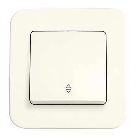 Вимикач 1 кл. прохідний VIKO Rollina, 90421004, крем - 1