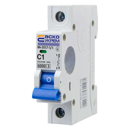 Автоматический выключатель АСКО-УКРЕМ ВА-2017 1р, 1А С, A0010170028