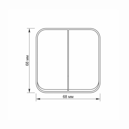 Выключатель VIDEX BINERA двухклавишный наружный, черный графит, VF-BNS12-BG
