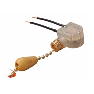 Вимикач на бра короткий шнурок, золото-дерево