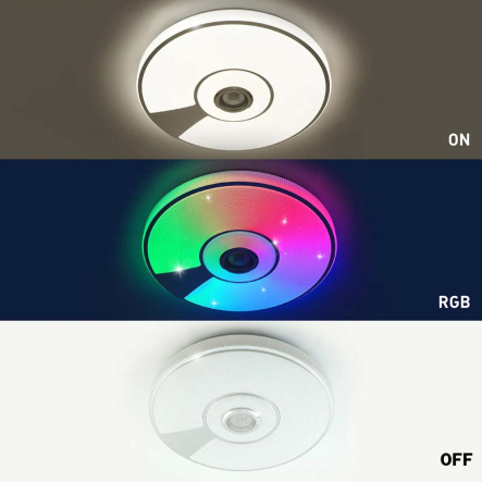 Люстра светодиодная музыкальная ESLLSE SONG R RGB 80 Вт 480x75 мм, белая