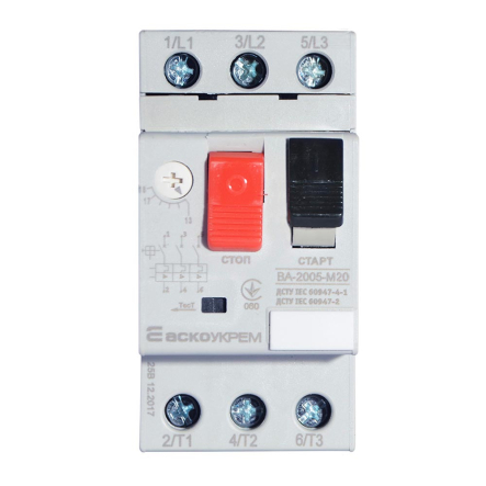 Автоматический выключатель защиты двигателя АСКО-УКРЕМ ВА-2005 М20, 13-18А, A0010050008 - 1