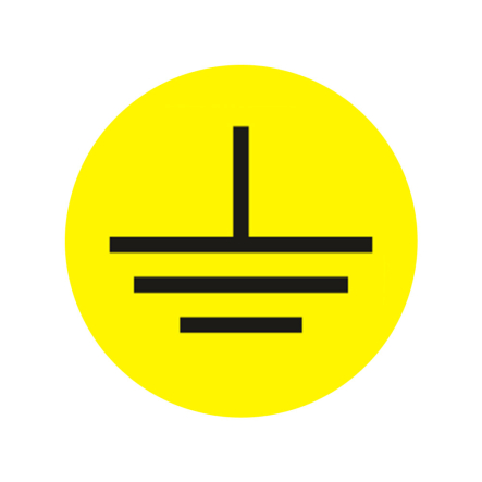 Наклейка "Заземлення" 80х80 мм - 1