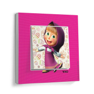 Выключатель VIKO KARRE KIDS, 1 кл., "Маша и малина", 90962705