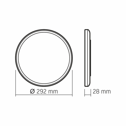 Светильник LED с декоративной подсветкой VIDEX, 18W, 4000K, белый, 27575