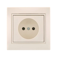 Розетка Lezard MIRA одинарна, без заземлення, крем, 701-0303-121B