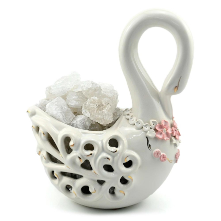 Светильник соляной Лебедь фарфоровый - 1