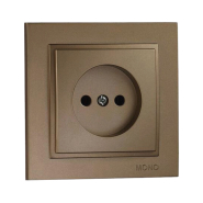 Розетка одинарна Mono Electric DESPINA, без заземлення, бронза, 102-232322-116