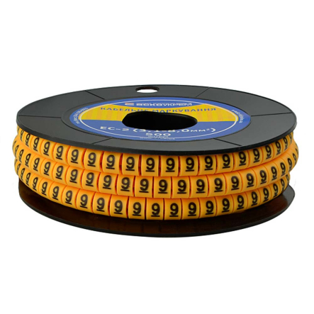 Кабельный маркер АСКО-УКРЕМ ЕС-2 3,5-8 кв.мм символ "9", A0150080050 - 3