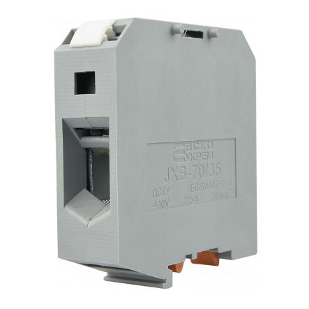 Клеммник винтовой JXB-70х35 серый, АСКО-УКРЕМ, A0130010007