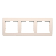 Рамка 3-местная, Schneider Electric Anya, кремовая, AYA5802323