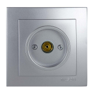 Розетка Nilson Touran телевизионная проходная серебро, 24131028