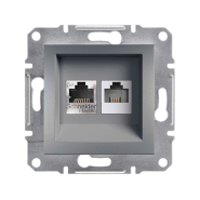 Розетка компьютерная +TF Schneider Electric ASFORA, сталь, ЕРН4900162