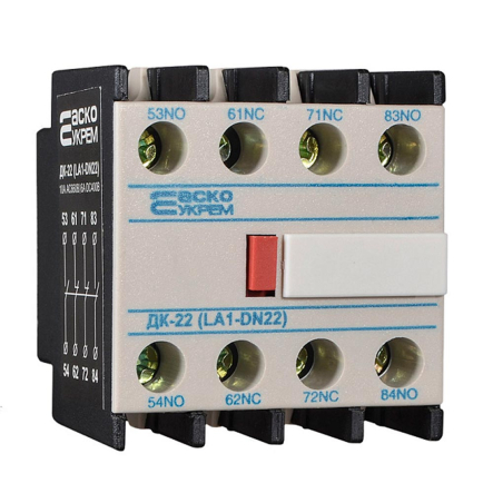 Контакт дополнительный АСКО-УКРЕМ ДК-22 (2NO+2NC), A0040050012 - 1