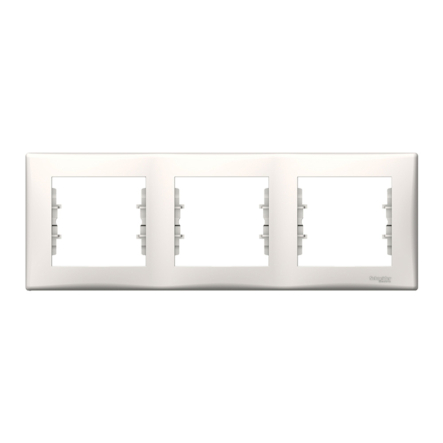 Рамка 3 поста горизонтальна Schneider Electric Sedna, слонова кістка, SDN5800523 - 1