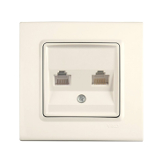 Розетка компьютерная + TF VIKO LINNERA, 90401035, крем