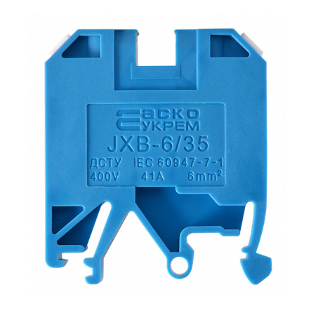 Клеммник винтовой JXB-6х35 синий, АСКО-УКРЕМ, A0130010024 - 1
