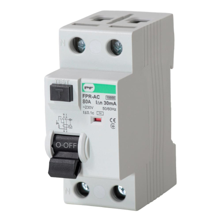 Реле захисного відключення Promfactor РЗВ-2, 2Р 63А 4.5kA, 30mA, FPR2063030AC - 1