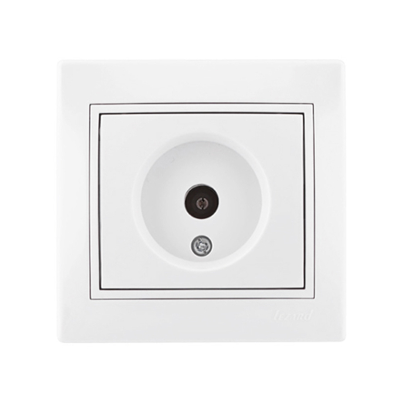Розетка ТБ кінцева Lezard MIRA, біла, 701-0202-130 - 1