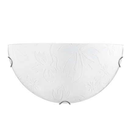 Світильник настінно-стельовий ДеКоРа, Сатин, 1/2, E27, 1х60W, білий, 48432 - 1