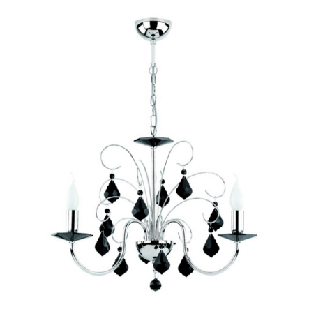 Люстра ALFA 13153 PALMIRA BLACK 3хE14х40W, D 54 см, H 76 см - 1