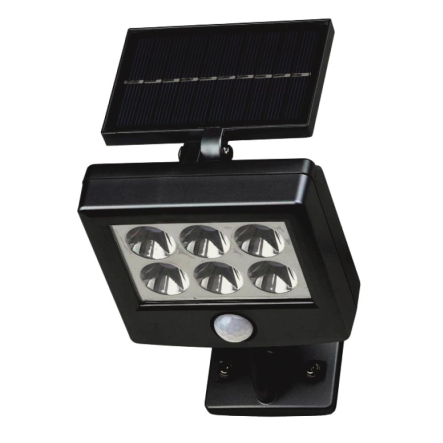 Світильник LED із датч. руху на сон. панелі LEBRON L-SL-48648AT, 3W, 5V, 6500K, 260Lm, Li-Ion 500mAh, 15-17-60 - 1