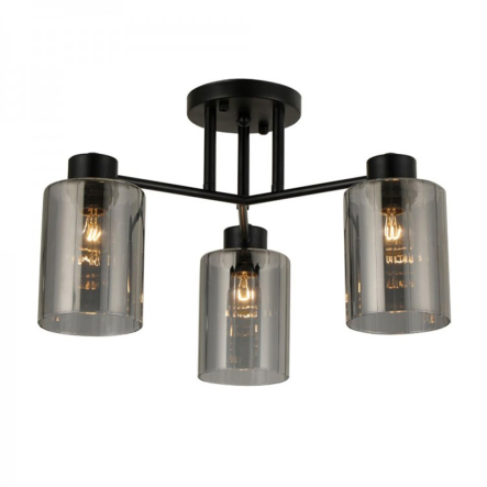 Світильник Ardero BL1330-1ARD OSTIN, під лампу E27х3, ⌀450х245мм, чорний - 1