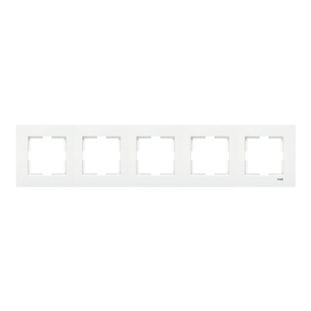 Рамка п'ятірна горизонтальна VIKO KARRE, 90960204, білий - 1