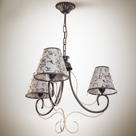 Люстра N&B Light "ЖЕНЕВА" 6203, 3хЕ14, 720х530 мм, крем - 1