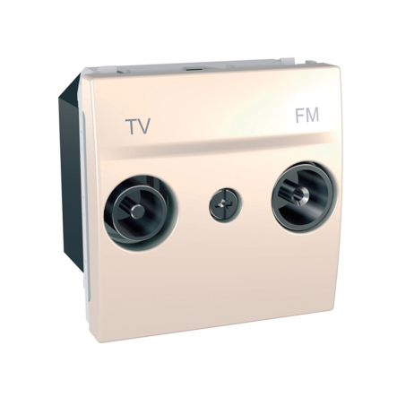 Розетка телевизионная ТV+R одинарная 2-х модульная слоновая кость Schneider Electric Uniсa MGU3.451.25 - 1