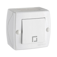 Вимикач 1кл накладний Mono Electric, OCTANS, IP 20, білий, 104-010101-100