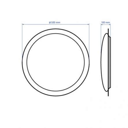 Светильник LED Feron, AL6010, SIRIUS, 72W, 5400Lm, 3000K-6000K, 500х100 мм, 7253