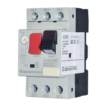 Автоматический выключатель защиты двигателя АСКО-УКРЕМ ВА-2005 М01, 0,1-0,16А, A0010050013