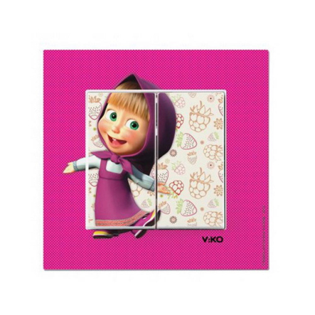 Выключатель VIKO KARRE KIDS, 2 кл., "Маша и малина", 90962745 - 1