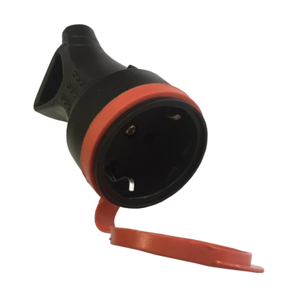 Розетка переносная з/к кольцо TechnoSystems RUBBER R/B, TNSy5000913 - 1