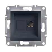 Розетка компьютерная 1-я Schneider Electric ASFORA, антрацит, EPH4300171