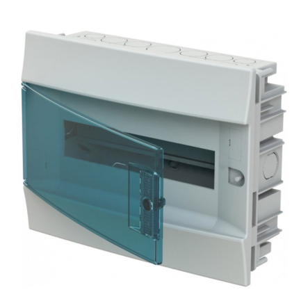 Щит распределительный ABB MISTRAL, 1SLM004100A1203, 12 модулей встраиваемый IP41, (прозрачная дверца) - 1