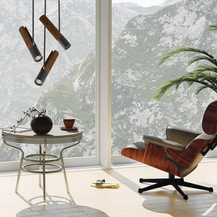 Люстра N&B Light "ГЛЕЙЗ Wood" 40908, 3хGU10, 500х340 мм