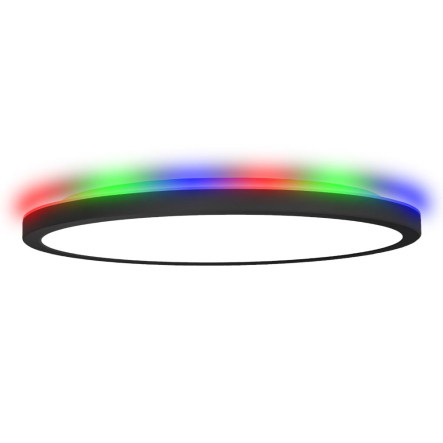 Светильник Violux MILLENNIUM BL 48W, RGB, 3000-6000K, 3800Lm, пульт, чёрный, 400мм, 361448