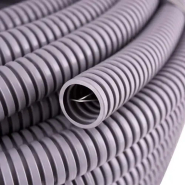 Гофротруба D 32мм/50м/СМ/НГ сіра з протяжкою