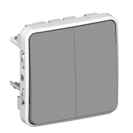 Вимикач Legrand Plexo, 069525, 2кл., 250В, сірий - 1