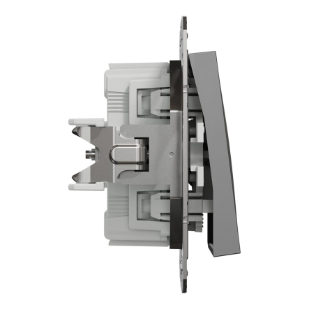 Кнопка самозажимная Schneider Electric ASFORA, антрацит, EPH0700171