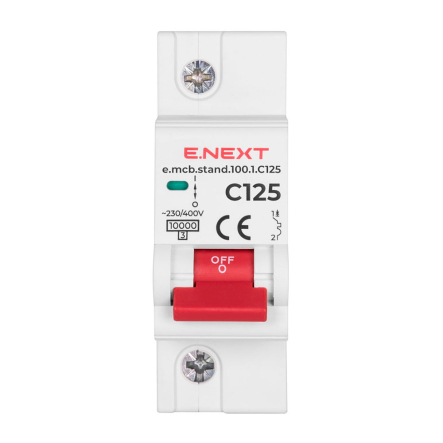Автоматический выключатель E.NEXT e.mcb.stand.100.1.C125, 1р, 125А, C, 10кА, s002207